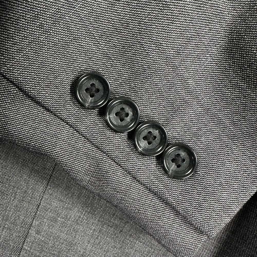 J Crew Ludlow‎ Blazer Mens 44R Gray Wool Two Button Jacket Tollegno 1900